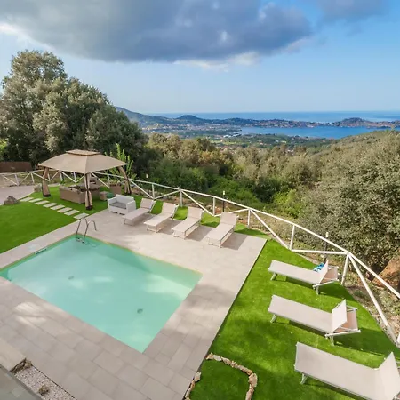 Luxury Liam With Pool And Sea View - Goelba Vila *